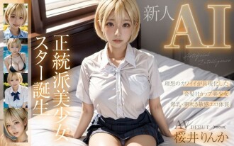 【신인 AI】정통파 미소녀 스타 탄생 금발 Hcup 사쿠라이 린카