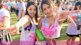Fa ● Fa ● Splash Nampa！帕里西聚集的浸泡節日！如果你花很多時間，你可以和一個gal一起喝酒！如果你把它帶到酒店開車送它......之後，穿著泳衣的twister！ ?? Yariman gal、作弊初學者、大學二人對彼此的性行為感到好奇 [4P 狂歡]
